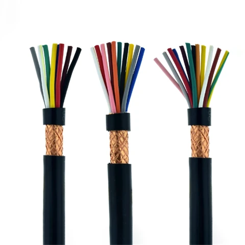 KVVP Control Cable 8 10 Core 0.75mm 1.5mm PVC Sheathed Copper KVVRP Industry Computer Control Cable