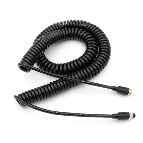 Heavy Duty Vehicle Coil Trailer Cable 4 Pin AV Camera Rearview Backup Cable for Truck Caravan Camera Monitor System