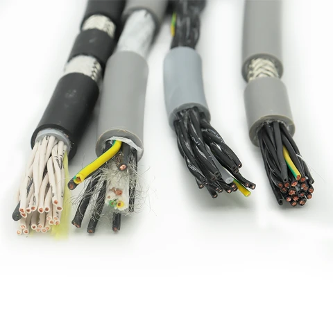 CNC Towline Shielded Cable 26-17awg 10-20core JZ PUR Flexible Multicore Control Cable