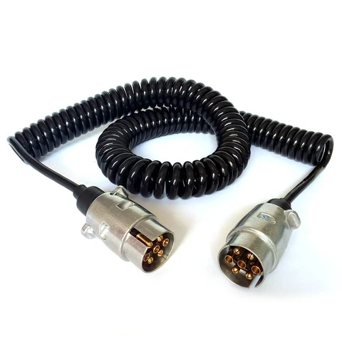 Manufacturer Suzi Coil Electrical Truck to Trailer Cable Semi Trailer Tractor Extension Cable Power Cord