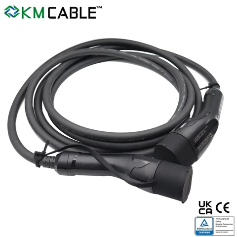 New Commercial Heavy Duty IK10 TPU Type 2 to Type 2 Ev Charging Cable 22KW 32A 3 Phrase Low TCO