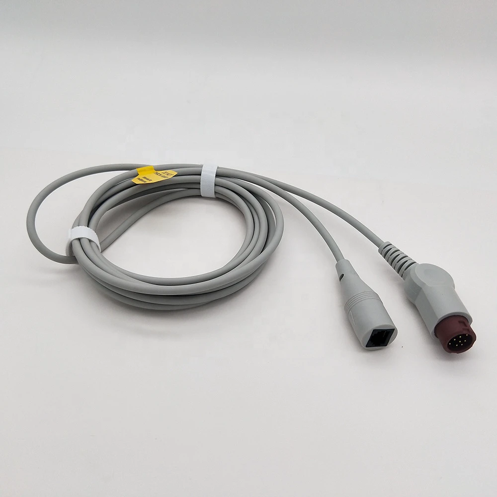 High Quality Professional Medical Cable Blood Pressure Sensor Cable 12PIN IBP Cable Compatible/Minray