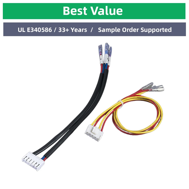 Sensor Cable Assembly, Anti Corrosion, for Display Panel, OEM ODM Service, Pure Copper, Insulated Spade Terminal, Auto Crimping