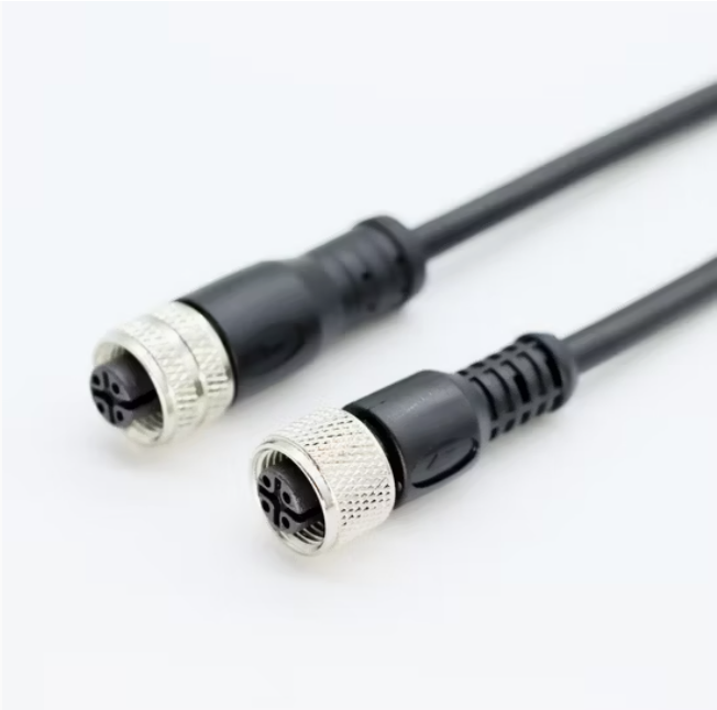 Industrial Grade M12 Male to Female Extension Cable Custom Length High Flex Sensor Connector Cable Wire Harness