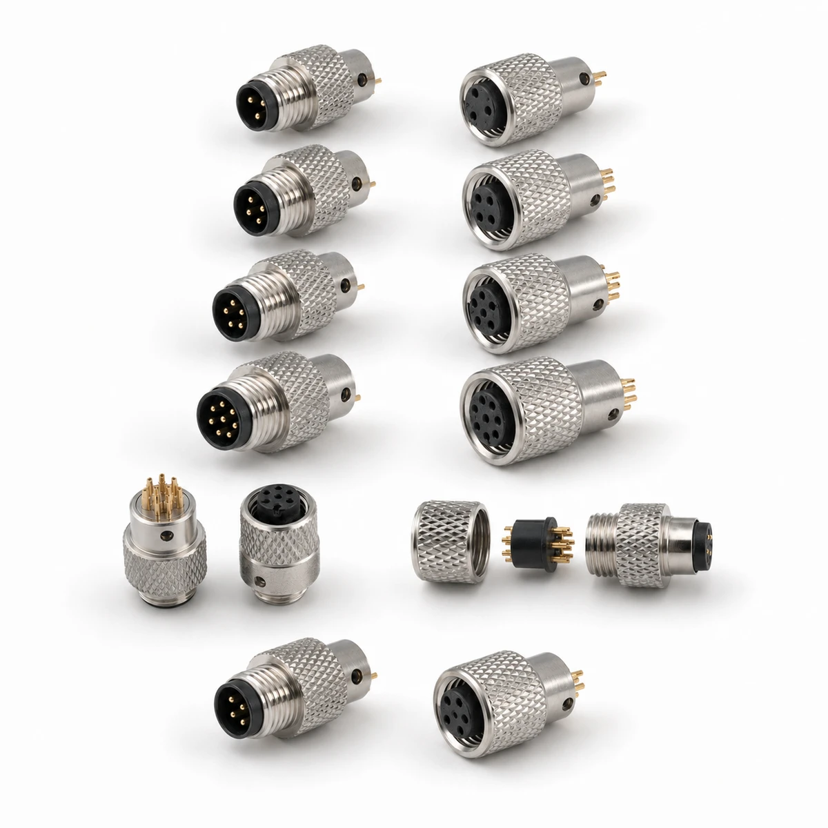 IP67 Waterproof Circular Connector M8 M12 M16 Male Female Plug Socket 3/4/5/8/12 Pin Industrial Sensor Cable Joint Conector