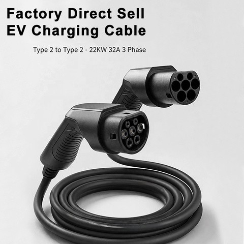 H07BZ5-F 5x6mm 1x0.5mm EV Charging Cable Type 2 to Type 2 32A New IP54/IP67 TPU CE for Certified for EU Distributors
