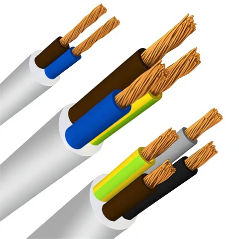 Hose Cable H05VV-F 3G1.5 Mm2 3 X 1.5 Mm2 5G2.5MM2 White PVC Cable Round Led Device H05VV-F Cable