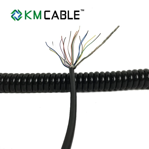 CNC Handwheel Shield Cable Cord 12\13\14\15\16\17\18\19\20\21 Core Industrial Manual Generator Spring Spiral Extension Cable