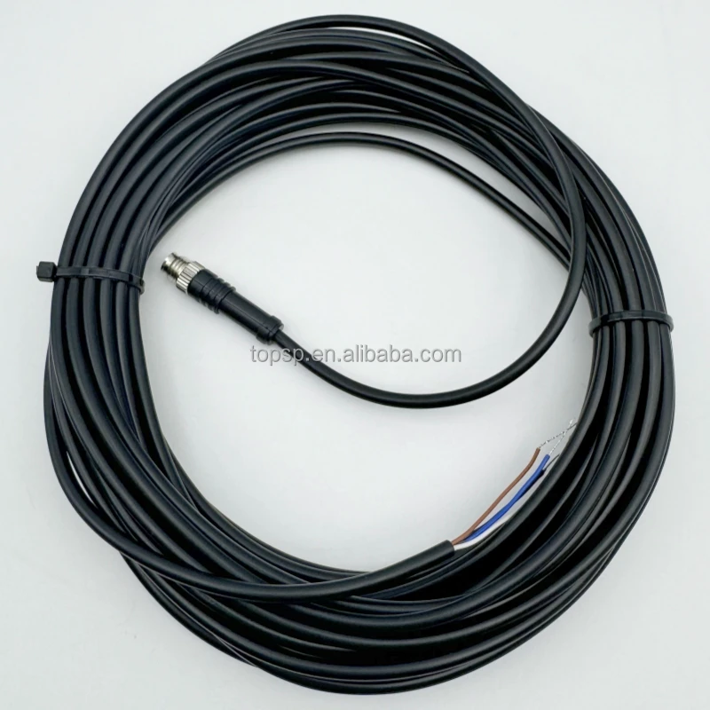 Industrial Cable M8 M12 Female Male Plug Sensor Cable With Waterproof Connector Single End 3 4 5 6 8 12 Cores Electrical Wire