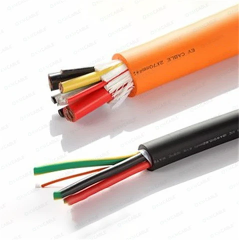 Wholesale Customized 3 Phase 1 Phase TPU EV Charger Cable 6mm 3 Core 5 Core Power and Signal Cable for EV Charging Pile Station