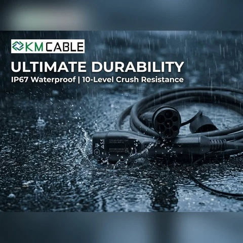Type 2 to Type 2 EV Charging Cable 22kW 32A 3 Phase IP67 Waterproof Fully Certified