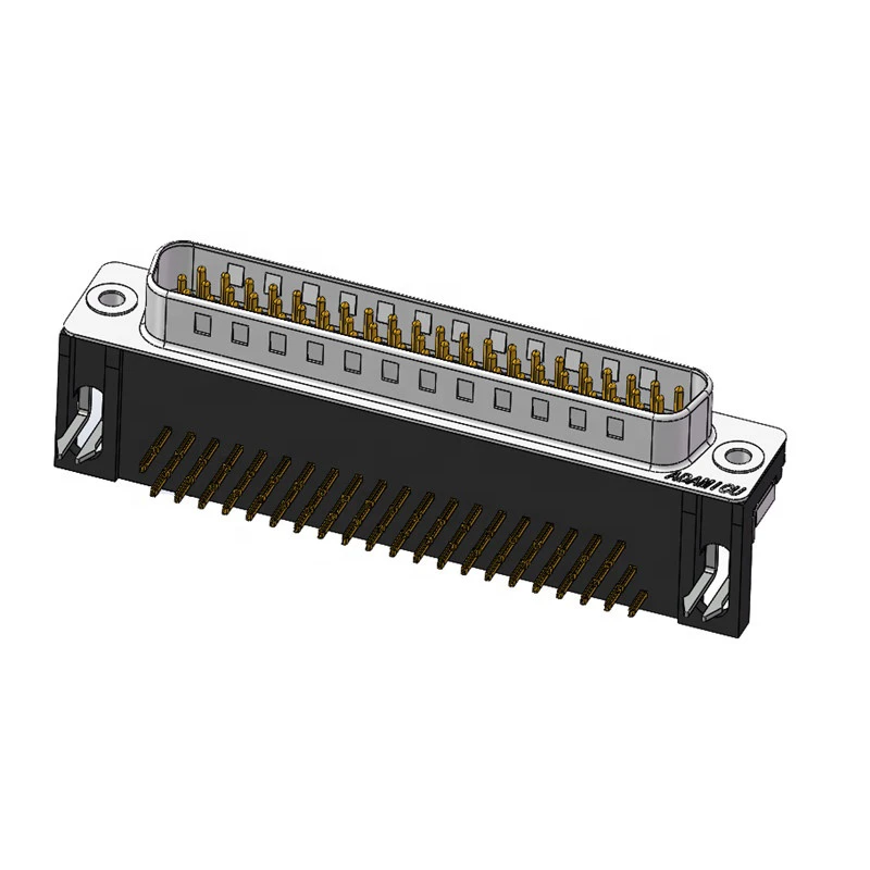 62 Pin d Sub Connector Male Right Angle Stamped Brass Contacts Vertical DB Connector Panel Hole Plugs 2A for Wire Connections