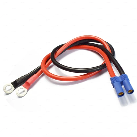 2 Pin DC to Crocodile Clips O Ring Auto Terminal Male Female,8 Gauge Battery Cable Charger EC5 Connector Wiring Harness