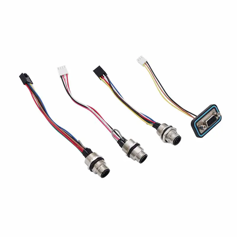 Circular Sensor Cable Assembly M8 a Code 4 Pin Male Straight Aviation Cable Plug M8 Circular Waterproof Connector Wire Harness