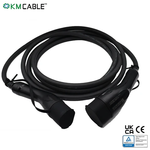 Durable and Safety 22KW 32a Ev Charging Cable Type 2 to Type 2 Custom 3 Phase Certified by TUV