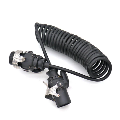 ISO 7638 7 Pin 5Pin Trailer EBS ABS Extension Cable 12\24 Volt TPU Coil Suzi Cable for HGV Tractor Semi Trailer Lighting