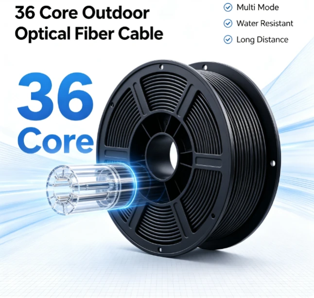 GYTA 36 Core OM3 Multimode Steel Tape Armored Outdoor Fiber Optic Cable For High-Speed Data Center Backbone