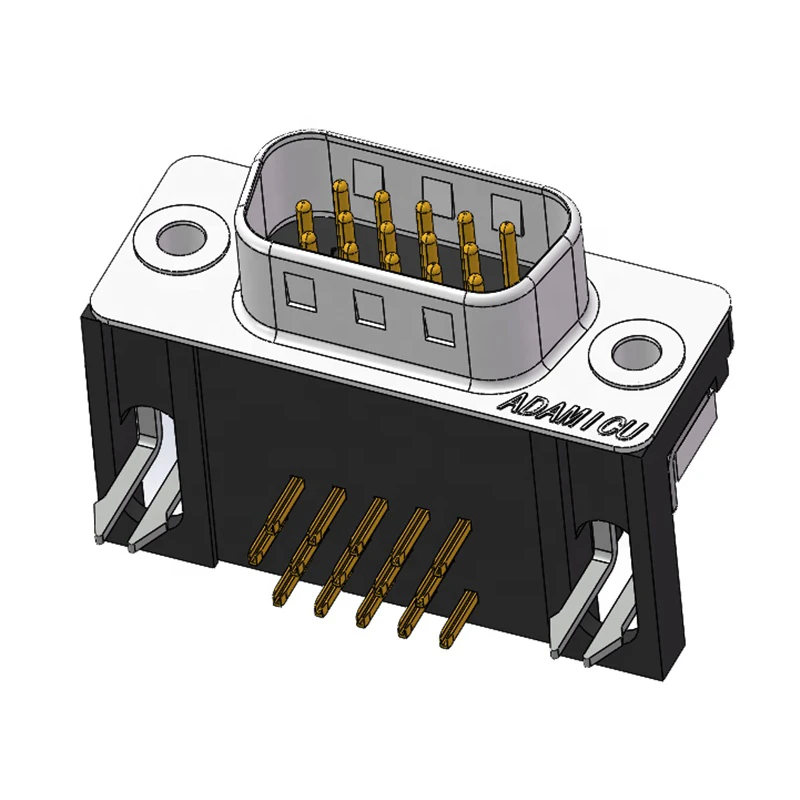 Auto Connectors-Right Angle PCB Board D Sub Male DB 15 Terminal