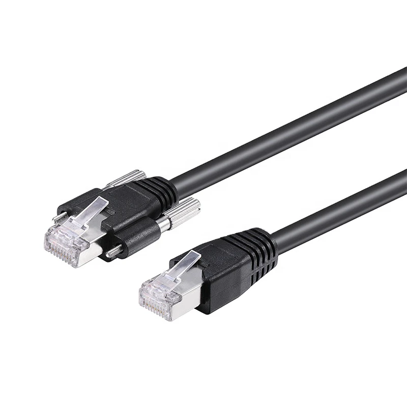 Industrial Gigabit Ethernet RJ45 Cable Machines Vison Horizontal Thumbscrews for Electronic Featuring PVC Rubber Compatible