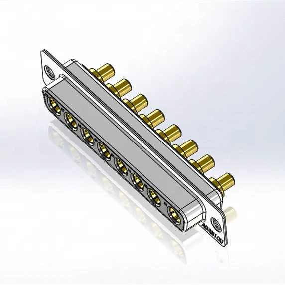 40AMPS 8pin Power D-SUB PCB Dip Plug and Socket Straight with 10A Rated Current Brass Contact Material