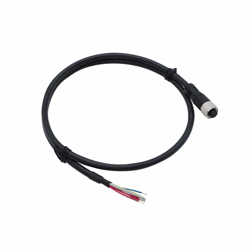 Custom IP67 Waterproof Industrial 3pin 4 Pin 8pin Male Female M12 M8 Sensor Circular Wire Harness Cable
