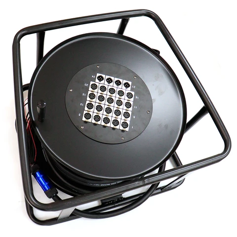 Audio Snake Cable Wire Reel 16\24\32\40 Channel Male to Female 100 Feet 30m XLR Stage Cable Reel