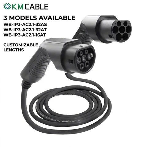 New Type 2 Portable EV Charging Cable 16A 11kW Adjustable IP54/IP67 Protection TPU Sheath CE Certified Retail Packed Wholesale