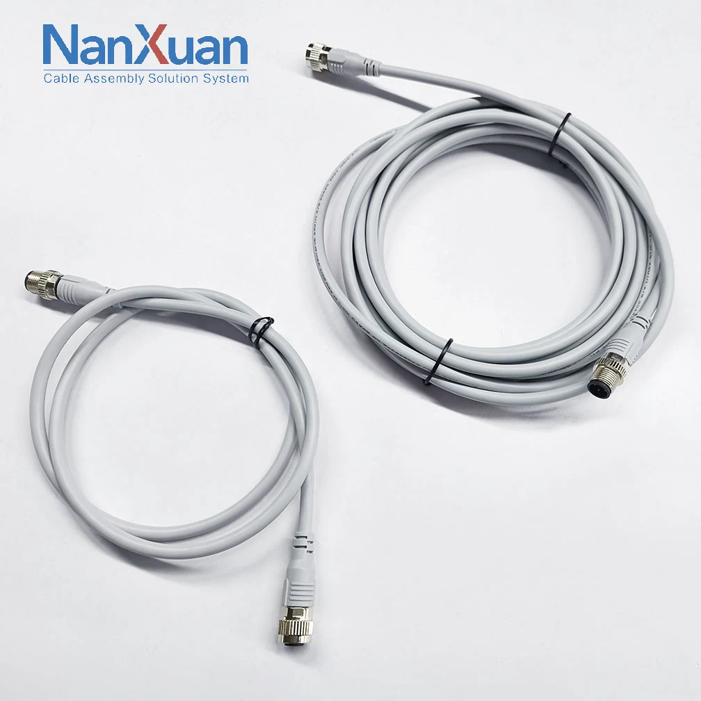 M12 Cable Assembly IP67 Waterproof Sensor Circular Connector Cable Industrial Electrical Power Wire Harness