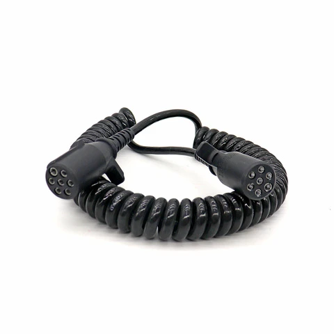 Trailer Cable 7 Way ABS Cord Coiled Electrical Power Cords Heavy Duty Cable Power Wire for Semi Trucks Trailer Tractors