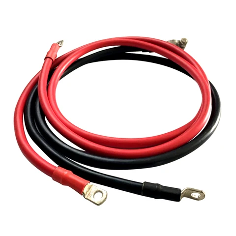 KMcable 16/25/35/50MM 300A Battery Cable, 4/2 AWG Gauge Super Start 9 Inch Jumper Battery Cables