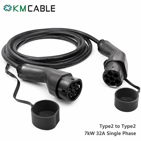 Industrial TPU Type 2 EV Charging Cable 7kW Single Phase 32A 10m Anti-Crack Full Safety Lead for Logistics Fleet Wholesale