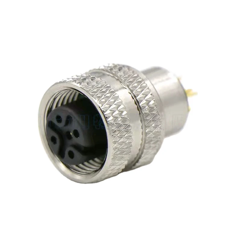 M12 Waterproof Circular Connector 4-6 Pin IP67 Male Female Copper Contact Shield Short Shell Industrial Grade Stable Connection