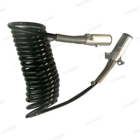 SAE J2863 7-pin Round Blade Connector SAE J560 Heavy Duty Vehicles ISO 1185 7 Pin Trailer Connector Cable