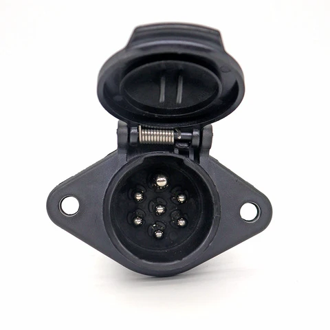 7 Pin Trailer Plug Adapter Connector Electrical Female Male Socket for RV Heavy Duty
