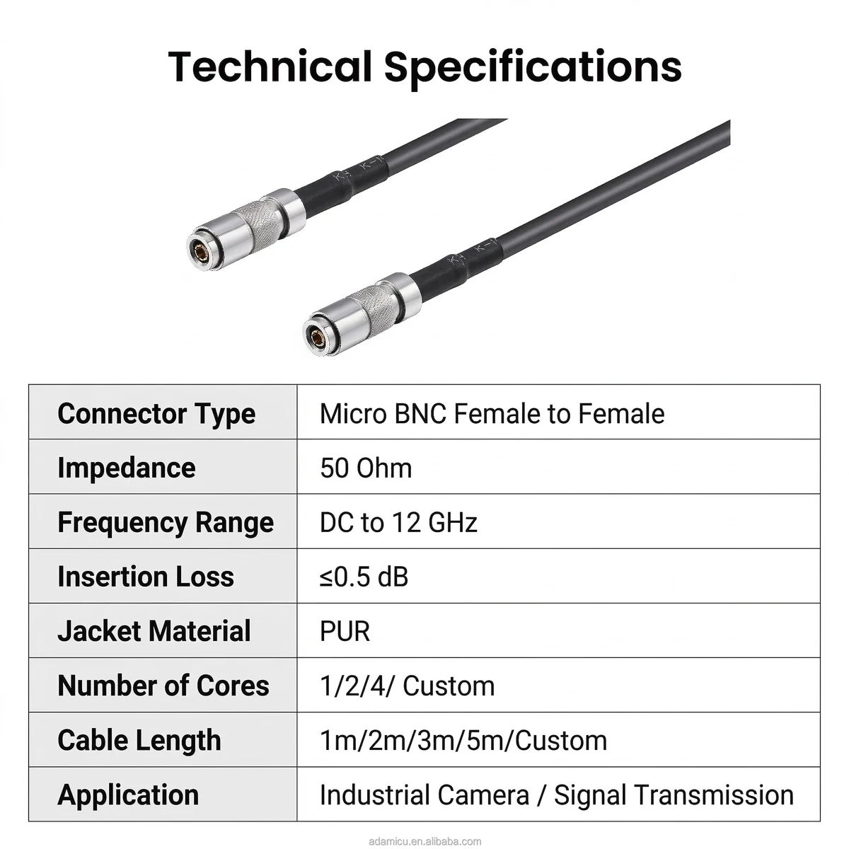 Factory 50Ohm TNC Male RG174 RG58 LMR195 LMR200 LMR240 RF Coax Cable Various RG Series and LMR Series High Quality RF Adapters