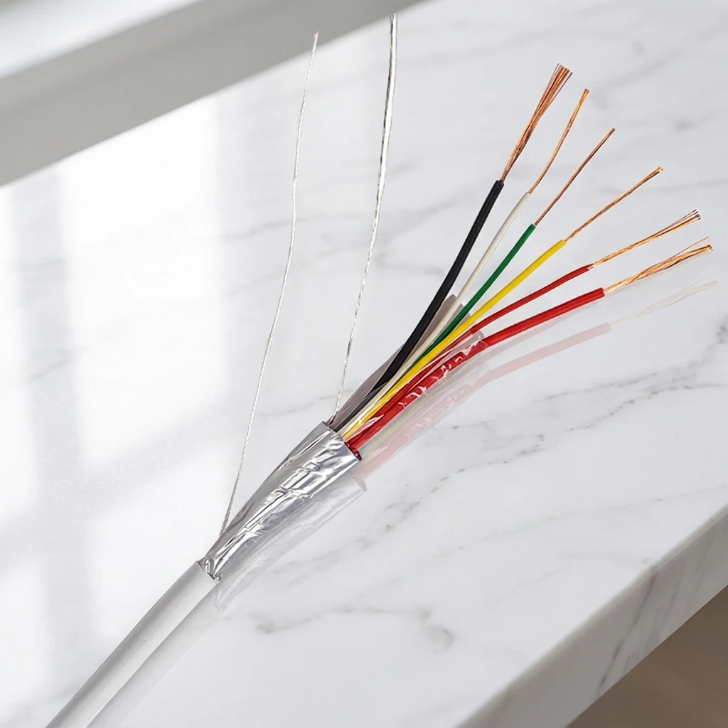 CCA Conductor Alarm Signal Control Cable 6 Conductors Shielded PVC Insulation PVC Jacket Install Cable Q/YJLD01.01-2023 Standard
