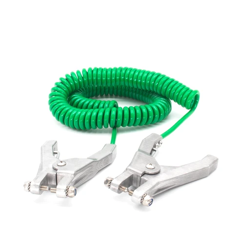 KMCABLE Coiled Spiral Grounding Cable Wire with Static Clamp