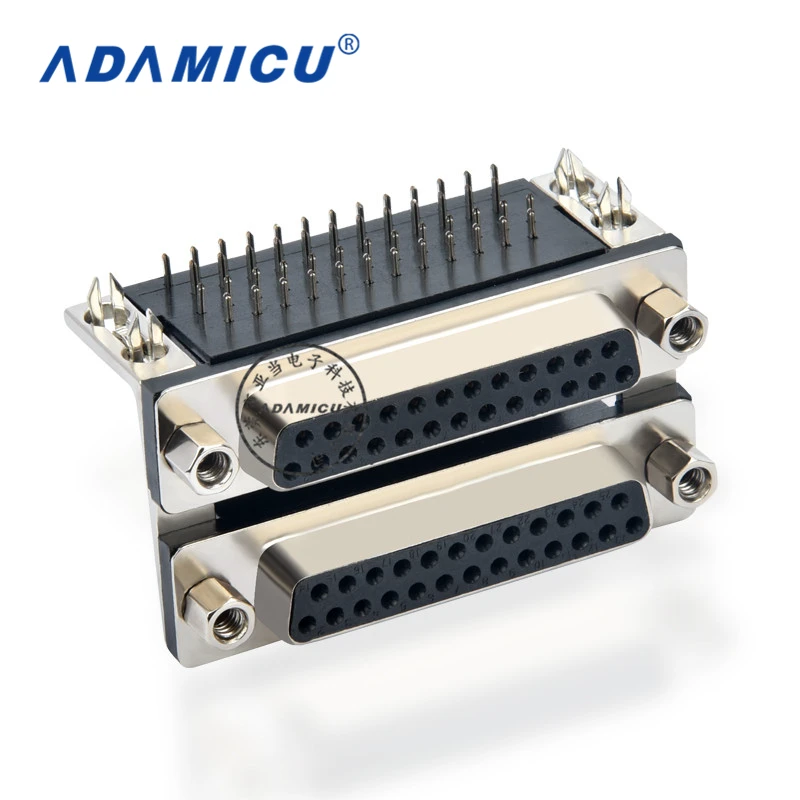 Factory Direct D-Sub Connectors Right Angle DB25 25pin Female to 25pin Female DB25 D-Sub Conector