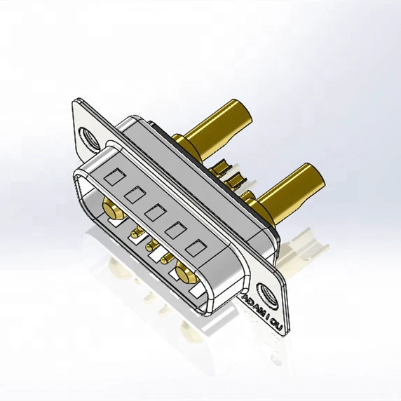 High Current Electric Scooter Battery Connectors 7W2 D-Sub Combo Solder Connector