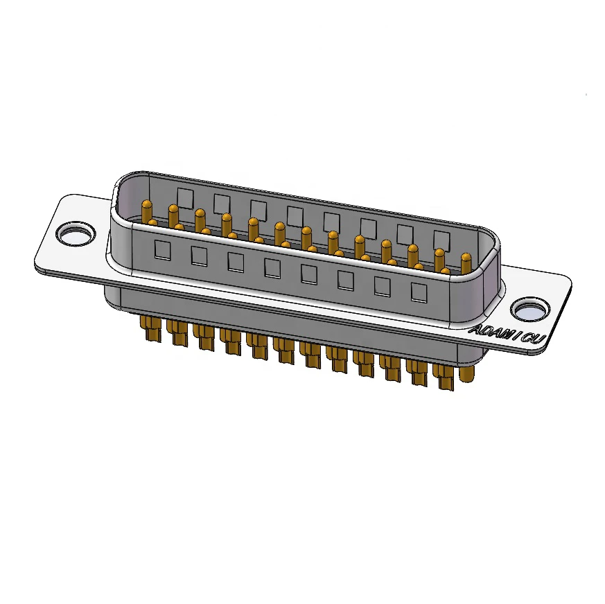 Soler Type Green VGA Port RS232 25pin Male D Sub Connector Copper Contact Material Electronic Cable Connectors