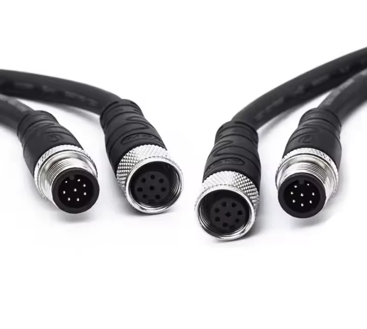 ODM Custom ip68 ip67 waterproof m12 sensor cable connector with shield cable