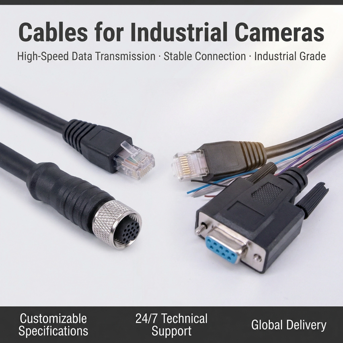 DB9 Male Serial Extension Cable with Female 9-Pin RS232 Connector D-Sub Connectors for PC Modem CNC Device Communication Port