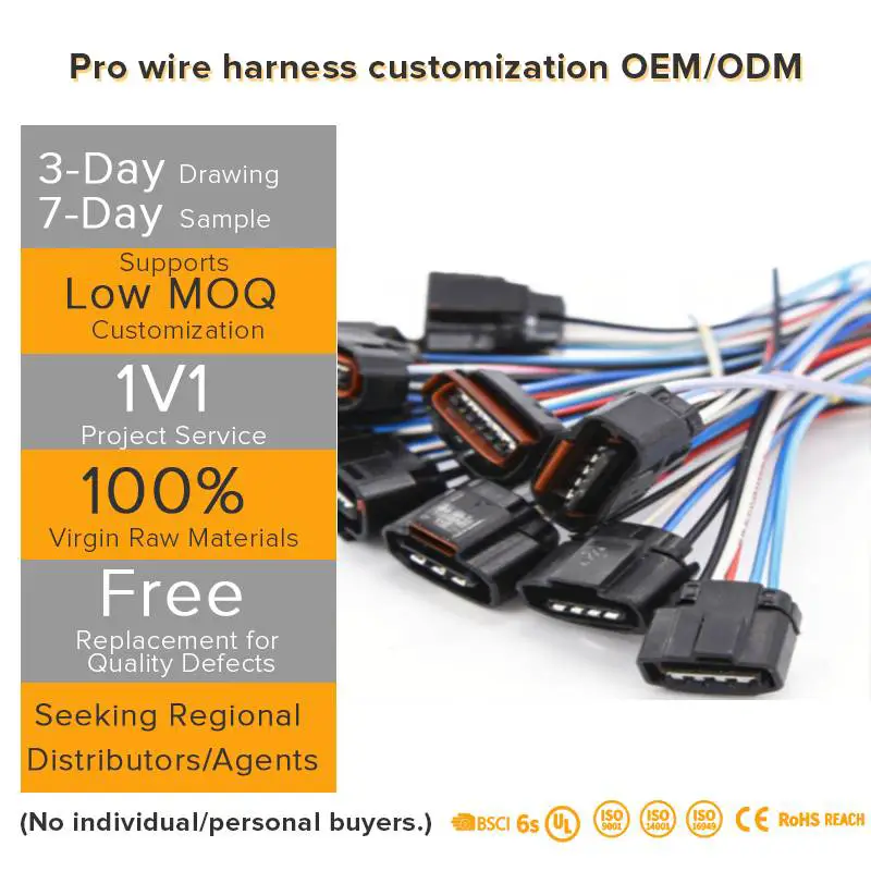 Industrial Safety Machine Stripped Custom Copper Core IP67 Waterproof PVC Cable Wiring Harness PLC Control Cabinet