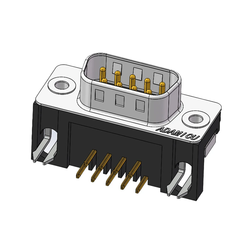DB9 Male 2A Brass Panel Mount D Type 9 Pin D Sub Male Wire Connector Accessories D-sub Circular Connector Conector