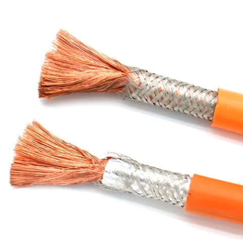 FHLR2GCB2G Cable 25mm High Voltage Automotive Cable Wire 1x25 MM2 Orange SIlicone Shield Cable for EV Electrica Vehicle