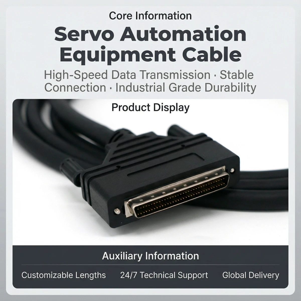 SCSI SDR 26pin to SDR 26pin PVC Insulated Camera Link Cable Machine Vision Electronic Wiring Harness