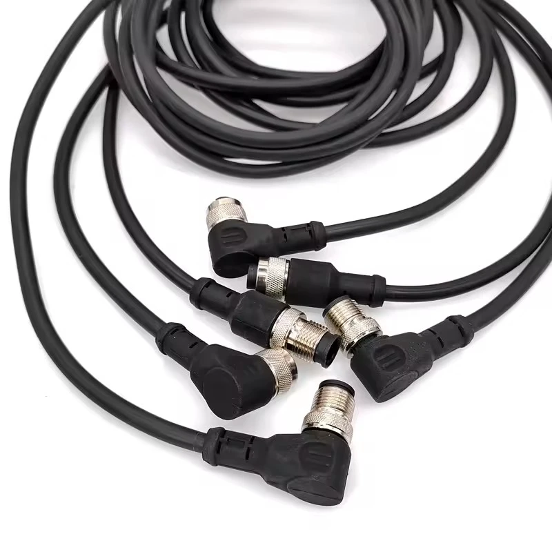 M12 sensor connector cable double head male female 2m wire waterproof 4Pin 5Pin 8Pin