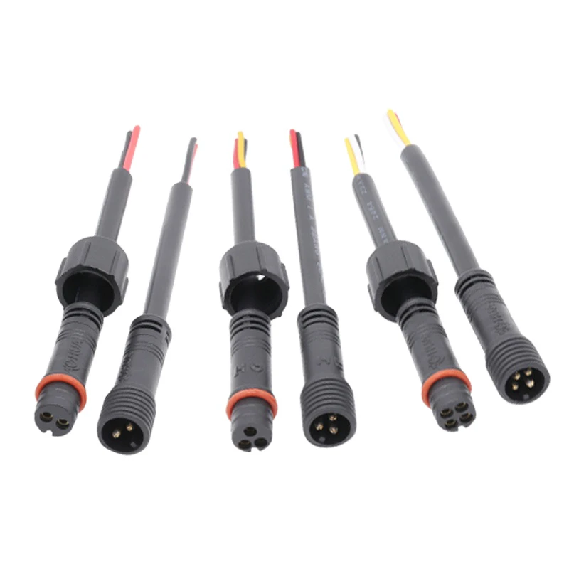 2PIN Sensor Extension Cable Male Female Wire Waterproof Connector IP65 with PVC