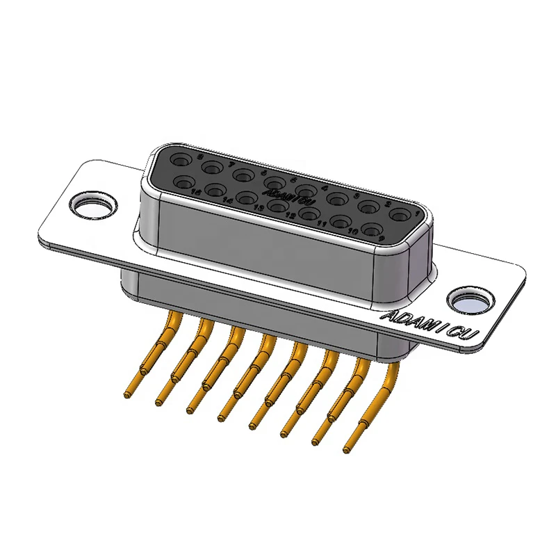 RS232 Female Connectors with DB15 Mounting Bracket Right Angle D-Sub VGA