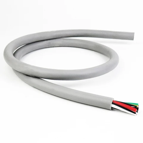 Flexible Cable Multicore PVC Drag Chain Cable 2\3\4\5\6 Core Tinned Copper Shielded Para Motor CNC Cable